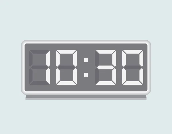 Digital Alarm Clock Icon Vector Illustration Blue Background — Stock Vector