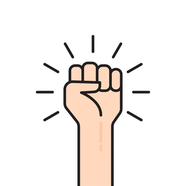 Кулак Рукою Вгору Концепція Свободи Солідарності Повстання Векторні Ілюстрації — стоковий вектор