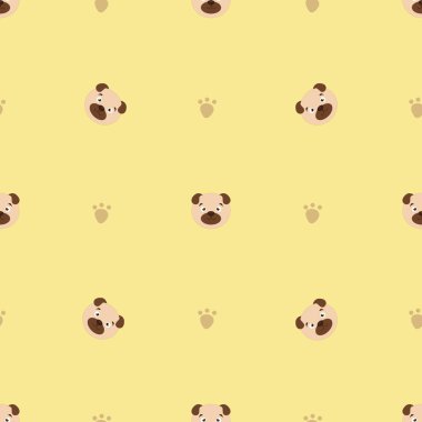 sevimli çizgi köpek ile Seamless modeli-ebilmek var olmak kullanılmış bir arka plan, duvar kağıdı, kumaş ve diğer tasarım için