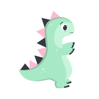komik küçük dinozor, çocuklar moda, komik hayvan ile kartı için oluşturulan çizgi film dinozor