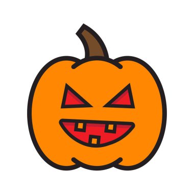 Beyaz arka planda, Cadılar Bayramı partisi için ürkütücü kabak izole Cadılar Bayramı için kabak