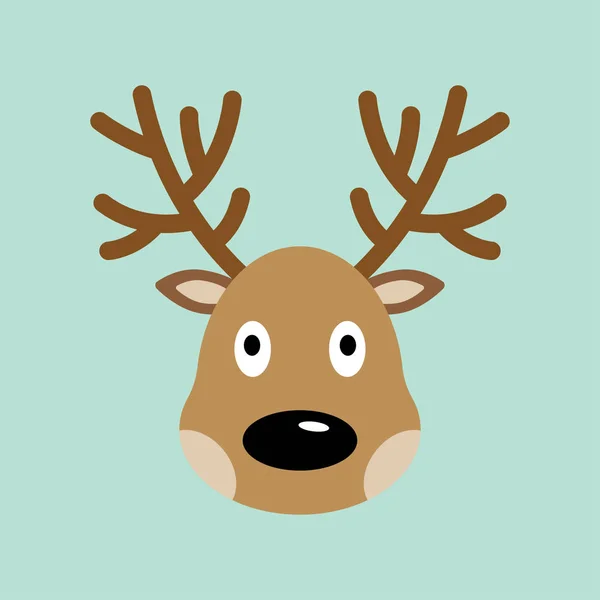 Reindeer Christmas Icon Vector Illustration — Stock Vector