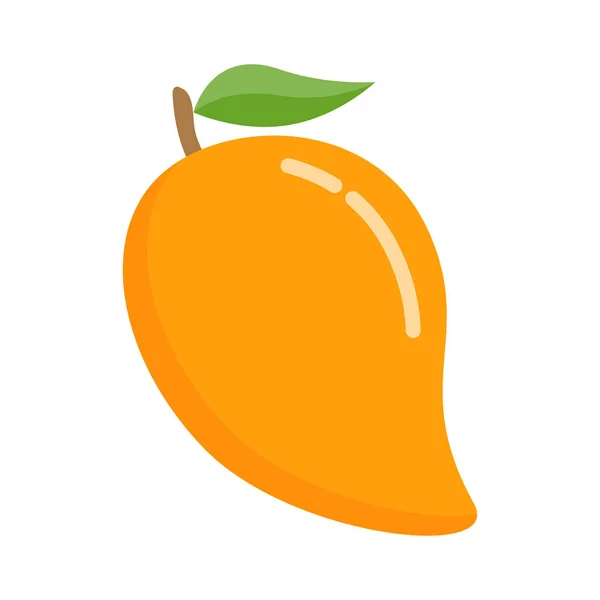 Mangue Plat Illustration Vectorielle Des Fruits Tropicaux — Image vectorielle