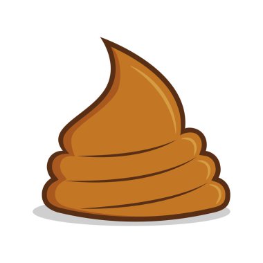 çizgi film sevimli kaka gülümseme, bok ve olumlu duygular ile basit örnek ile