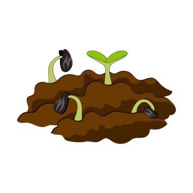 işlem, işlem düz tasarımı, toprak, afiş, web siteleri, için görüntü içinde büyüyen bitki fide dikim kavramı içinde büyüyen bitki tasarımlar