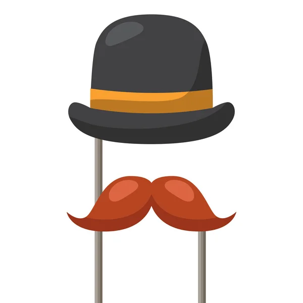 Fiesta Disfraces Sombrero Bigote Accesorios Para Fiesta Fiesta Ilustración Vectorial — Archivo Imágenes Vectoriales