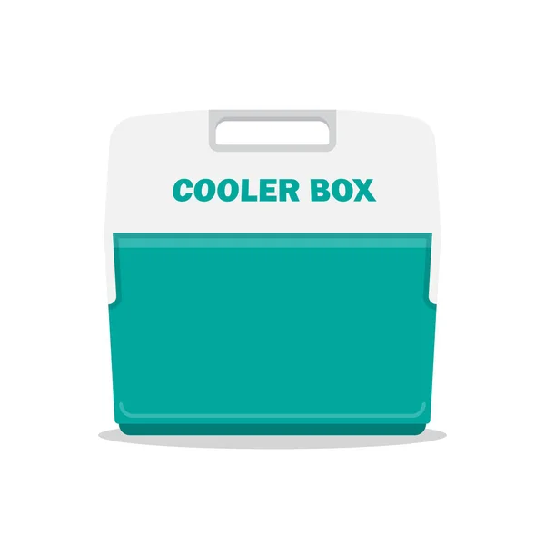Mavi Buzdolabı Buz Piknik Için Soğutucu Veya Kamp Vektör Çizim — Stok Vektör