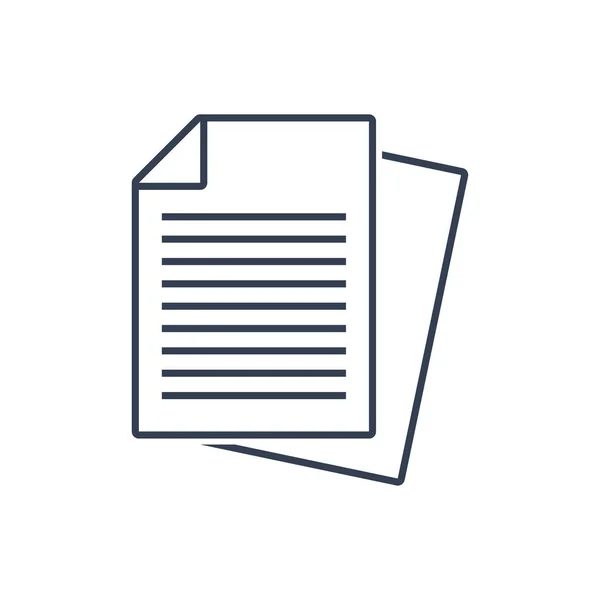 Het Symbool Van Het Document Stapel Vellen Papier Vectorillustratie — Stockvector