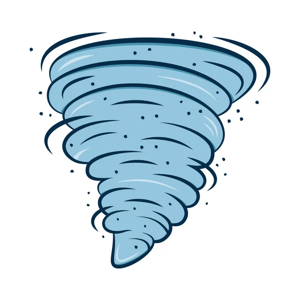 Tornado Symbol Isolerad Vit Bakgrund Typhoon Vektorillustration — Stock vektor