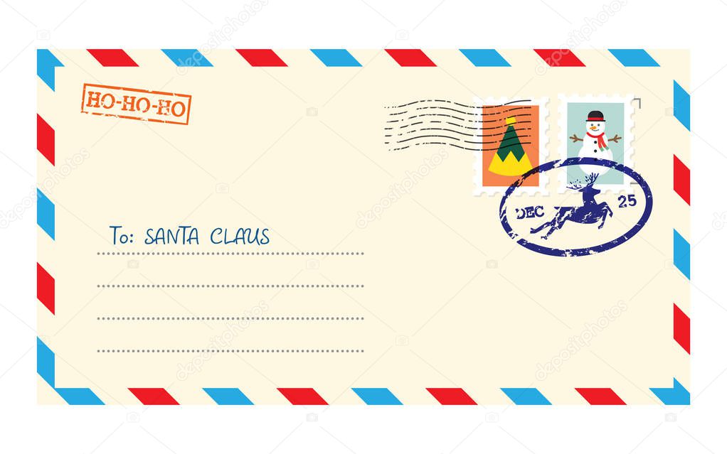 Christmas envelope for letter to Santa Claus