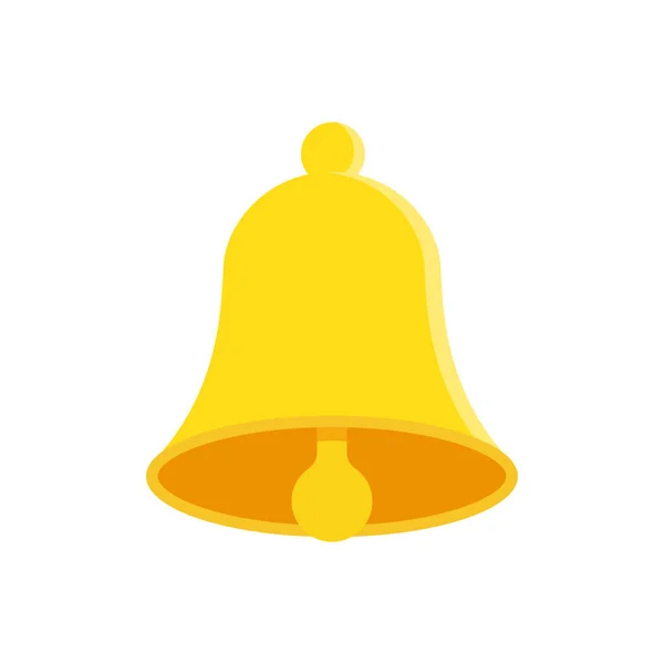 Icono Bell Alarma Icono Llamada Notificaciones Aislado Sobre Fondo Blanco — Vector de stock