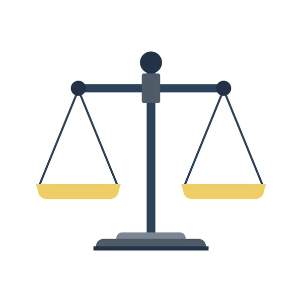 Üres Mérlegek Mérleg Igazság Törvény Egyensúly Szimbólum Libra Vektoros Illusztráció — Stock Vector