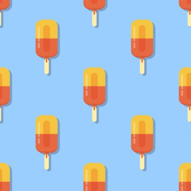 Bir sopa seamless modeli dondurma. Vektör çizim