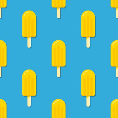 Bir sopa seamless modeli dondurma. Vektör çizim