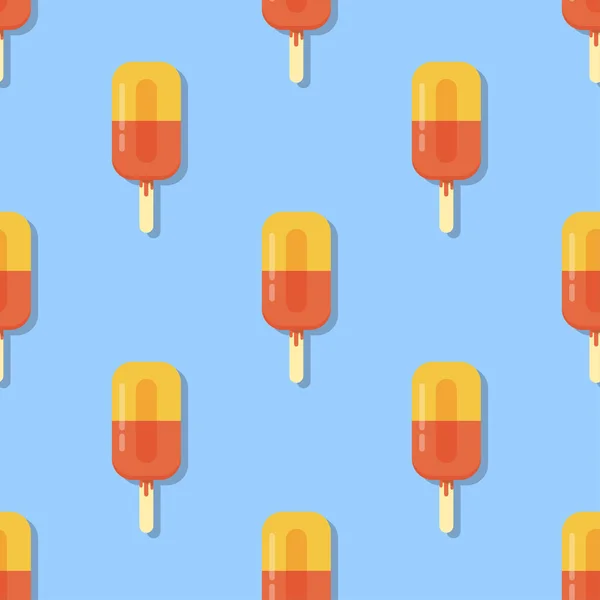 Ice Cream Stick Seamless Pattern Vector Illustration — Stock Vector
