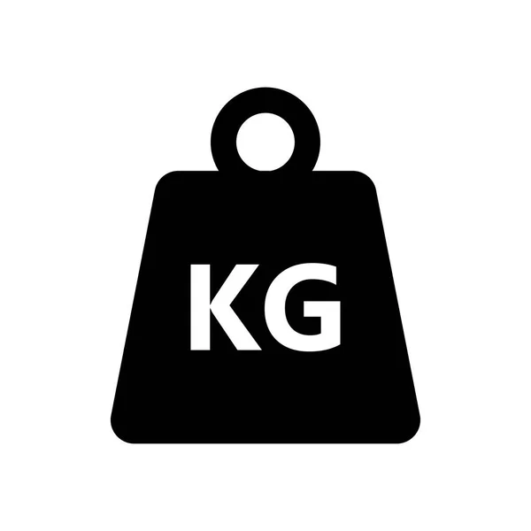Weight Kilogram Icon White Background Vector Illustration — Stock Vector