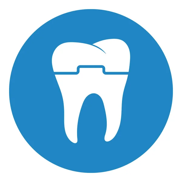 Dental Crown Ikon Tand Behandling Tecken Medicinsk Element Vektorillustration — Stock vektor