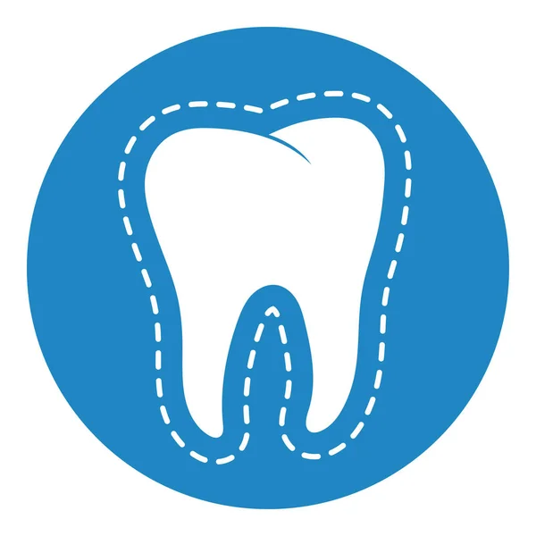 Diente Blanco Limpio Fuerte Con Aura Brillante Cuidando Los Dientes — Archivo Imágenes Vectoriales