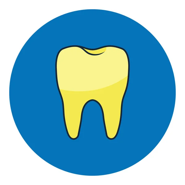 Dente malsano. Denti marci gialli — Vettoriale Stock