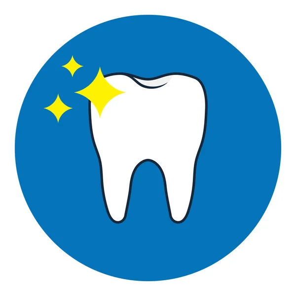 Brillante Zahnsymbole. Mundhygiene — Stockvektor