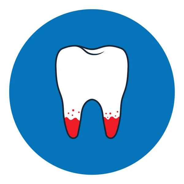 Ícone de dente solto — Vetor de Stock