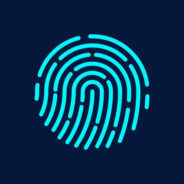 Touch ID. Fingerprint recognition. ID app icon. Vector illustration