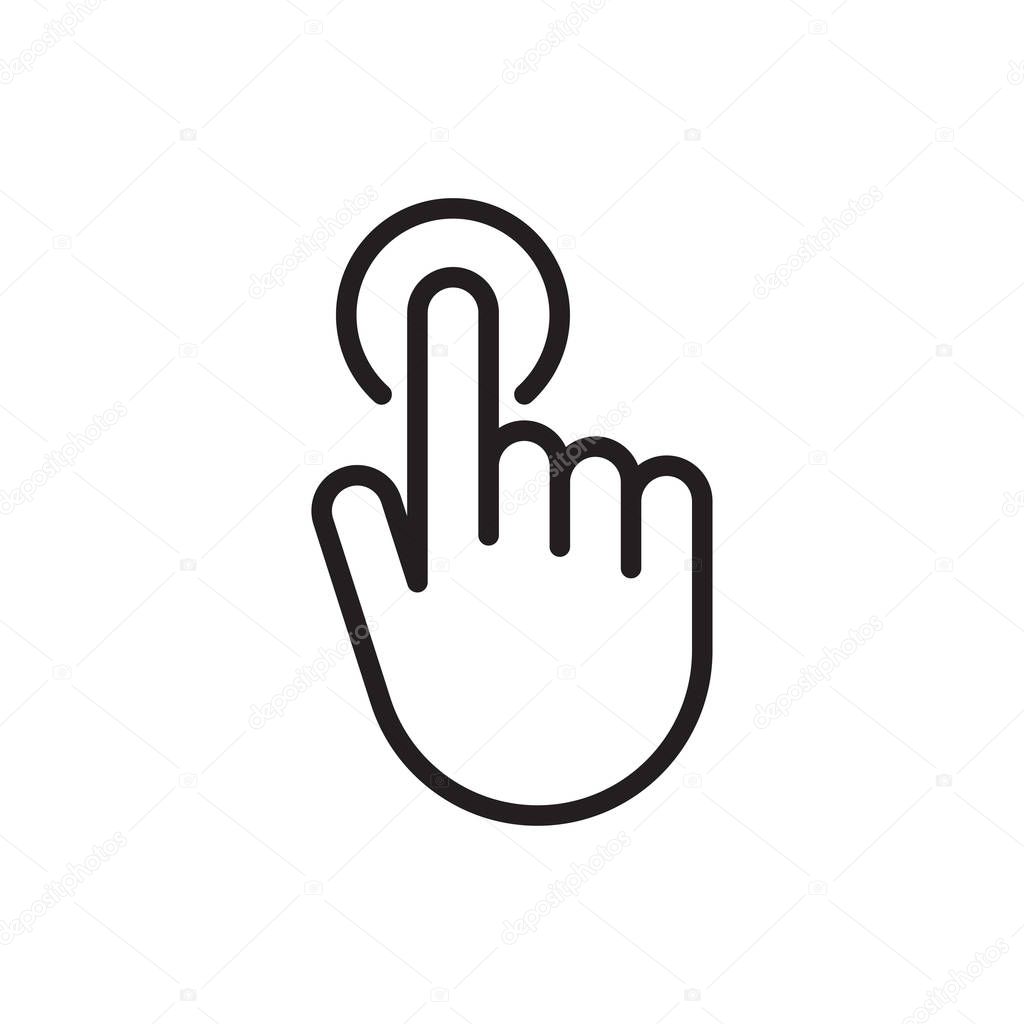 Touch Fingerprint Scan Icon. Biometrics concept. Vector illustration on white background