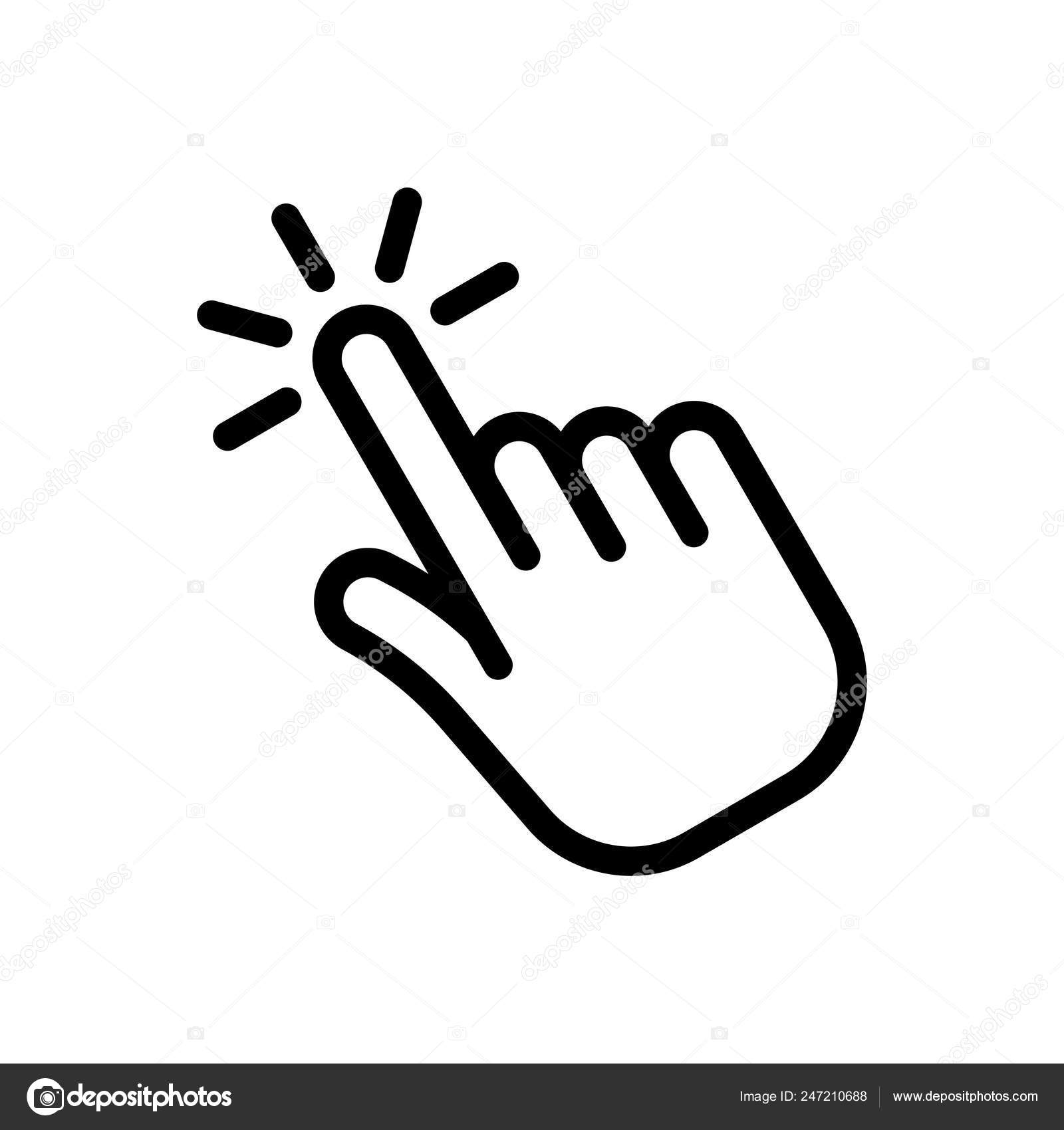 Hand Clicking Icon Cursor Pointer Touch Icon Vector Illustration Isolate Vector Image By C Makc76 Vector Stock