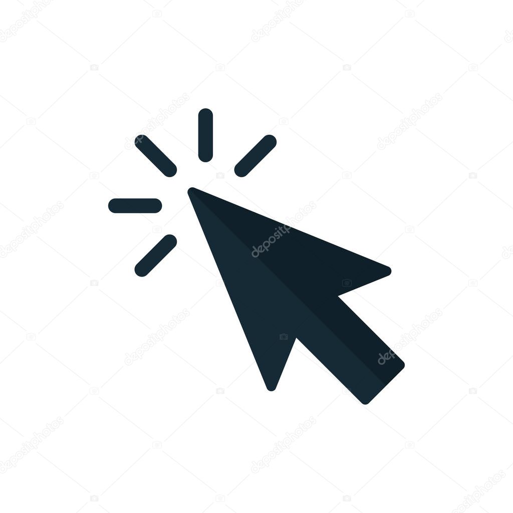 Click icon. Pointer Arrow. Vector Illustration isolated on white background.