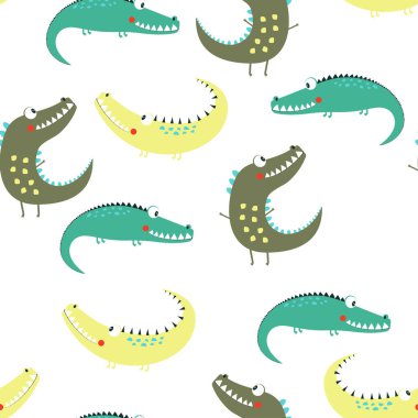 Çizgi film timsah desen