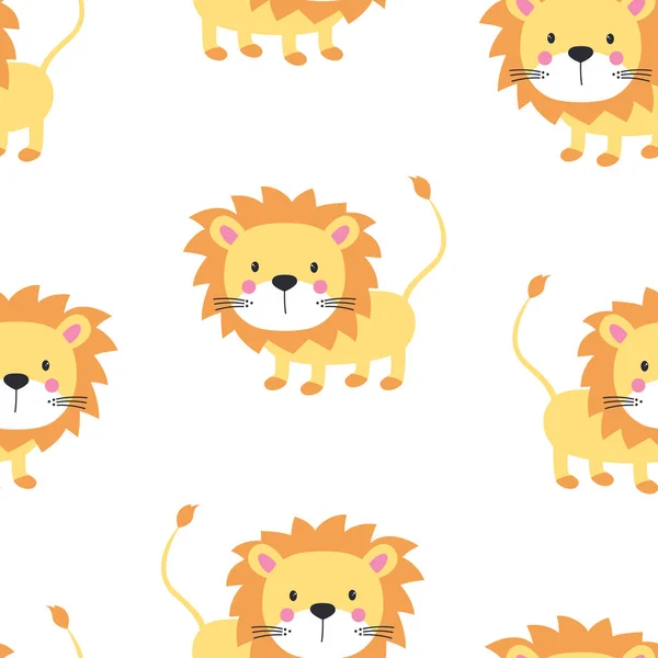 Lion bezešvé vzor — Stockový vektor