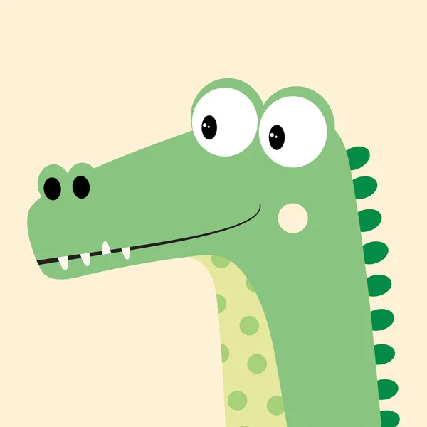 Tarjeta con dibujos animados cocodrilo — Vector de stock