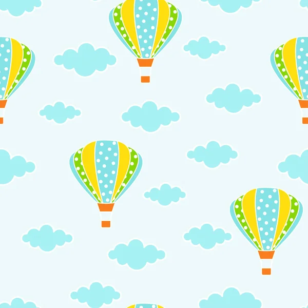 Nahtloses Muster mit Luftballons — Stockvektor