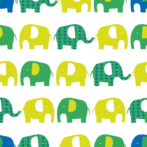 Modèle sans couture éléphant — Image vectorielle