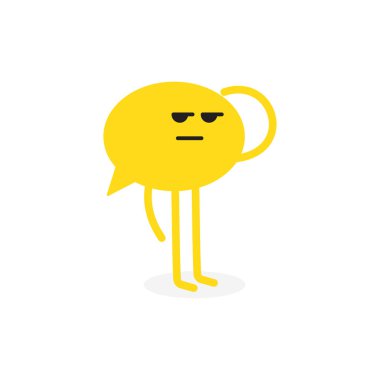 konuşma balonu mesaj kawaii karakter.