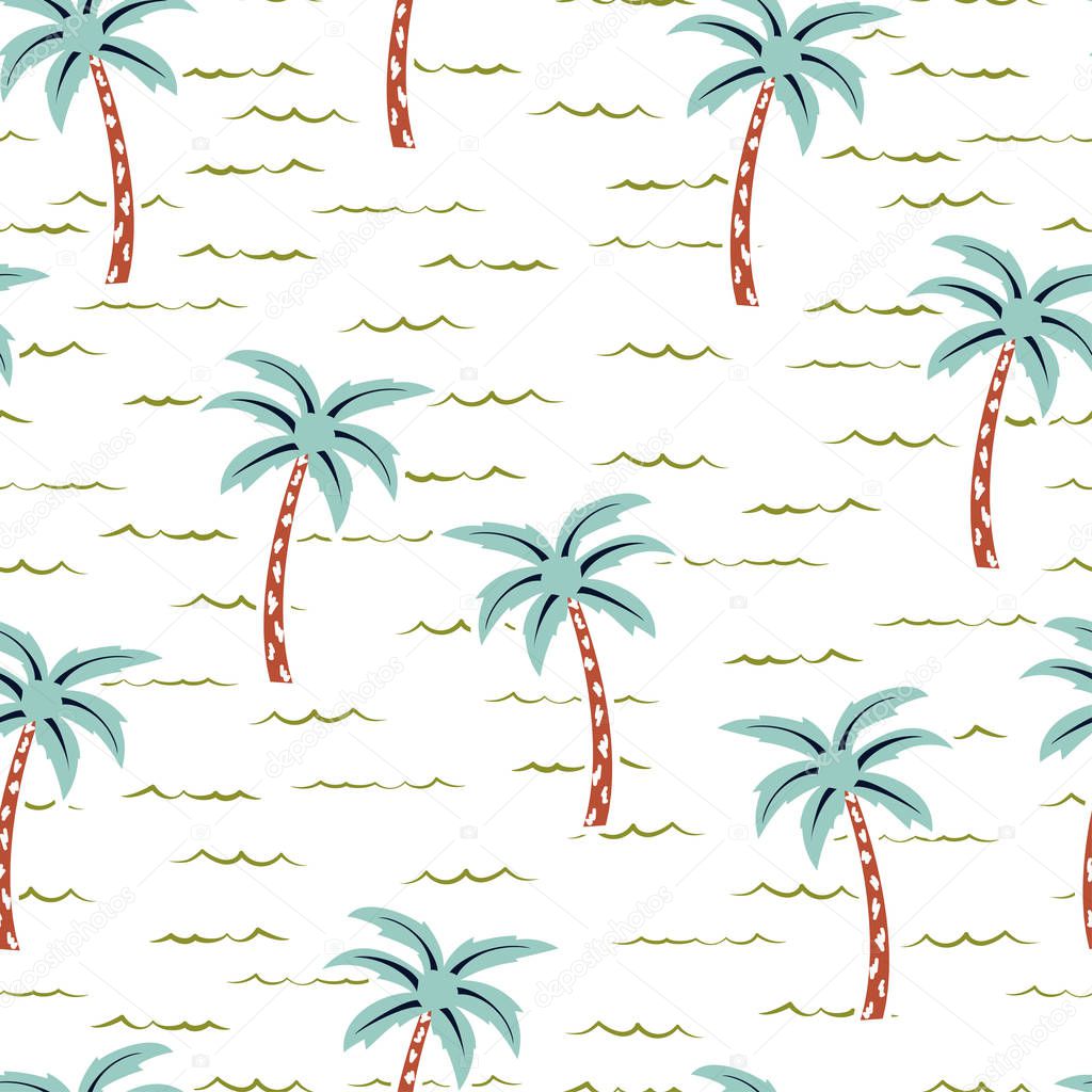 scandinavian pattern with tree palm