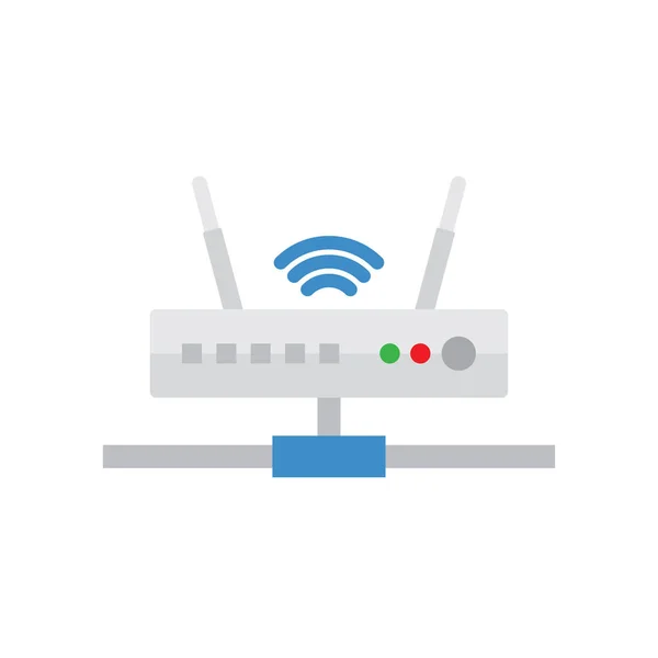 Router i symbol sygnału. Router Wi-Fi — Wektor stockowy