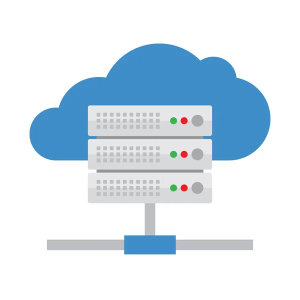 Icona vettoriale server cloud — Vettoriale Stock