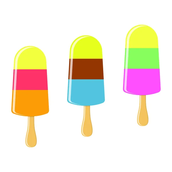 Helado de color aislado — Archivo Imágenes Vectoriales