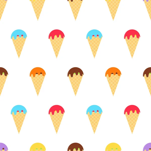 Padrão de sorvete multicolor —  Vetores de Stock
