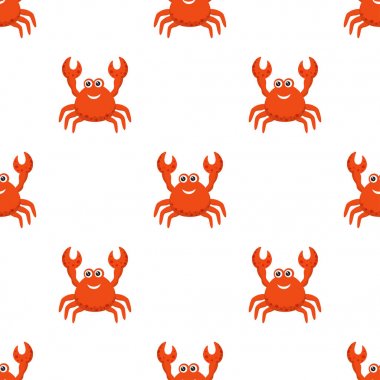 yengeç karikatür dikişsiz desen