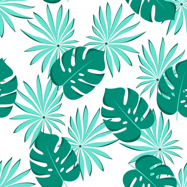 Modello di foglie di palma senza cuciture — Vettoriale Stock