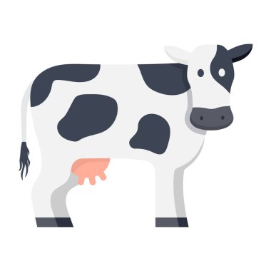 Beyaz arkaplanda inekler izole edildi