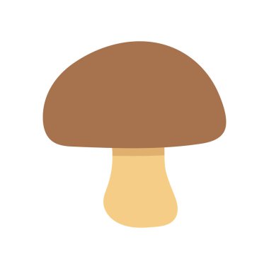 Beyaz mantar. Bir mantarın vektör çizimi