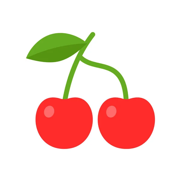Kersen of Cherry vector icoon — Stockvector