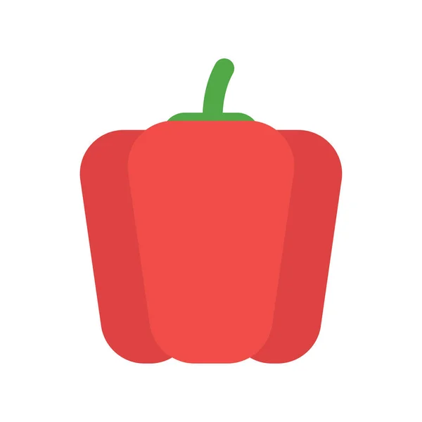 Färsk röd paprika. Peppar ikon. — Stock vektor