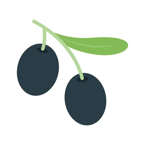 Olivenzweig-Symbol. Vektorillustration — Stockvektor