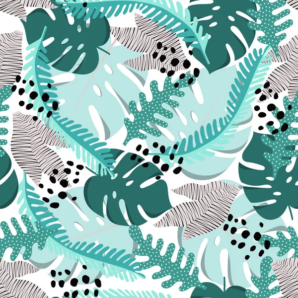 Fondo floral creativo tropical — Vector de stock