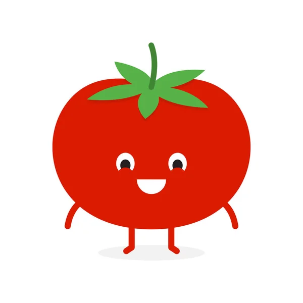 Tomate, caráter vegetal bonito —  Vetores de Stock