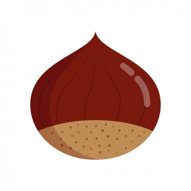 kestane rengi beyaz arkaplanda izole